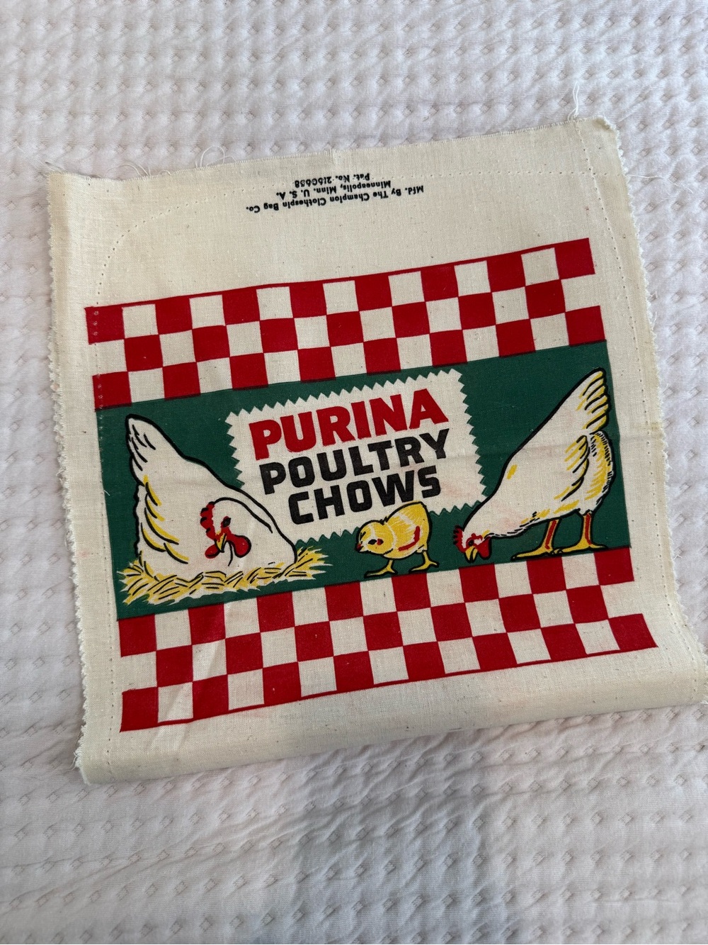 Vintage Purina Poultry Chows clothespin bag